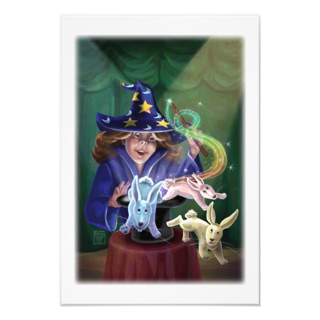 Magic Act Rabbits from the Hat Photo Print (Front)