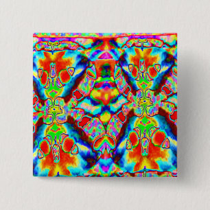 Magic alien patterns 15 cm square badge