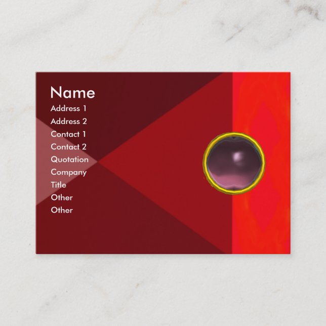 MAGIC AMETHYST  , bright vibrant red pink purple Business Card (Front)