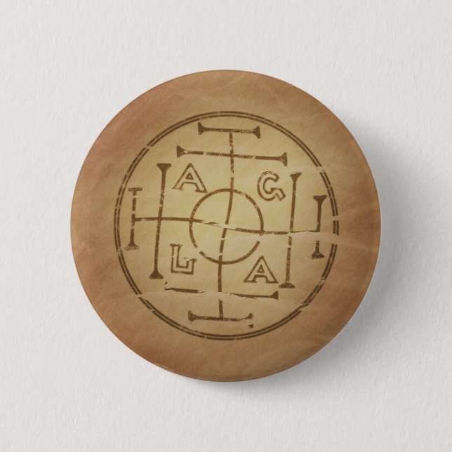 Magic Amulet Success Wealth Long Life Magic Charms 6 Cm Round Badge (Front)