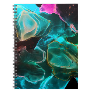 Magic Background. Hand Paint. Flow Creativity Wate Notebook