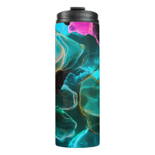 Magic Background. Hand Paint. Flow Creativity Wate Thermal Tumbler