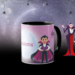 Magic Bat to Vampire Transformation Halloween Mug