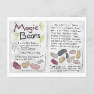 Magic Beans recipe postcard