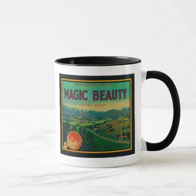 Magic Beauty Orange LabelPorterville, CA Mug (Right)