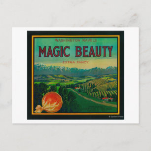 Magic Beauty Orange LabelPorterville, CA Postcard