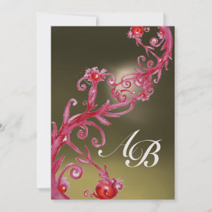 MAGIC BERRIES 3,MONOGRAM ruby ice Invitation
