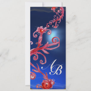 MAGIC BERRIES 4,MONOGRAM red sapphire gold Invitation
