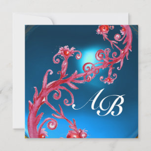 MAGIC BERRIES 4,MONOGRAM red sapphire Invitation