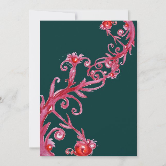 MAGIC BERRIES black purple red green Invitation (Front)