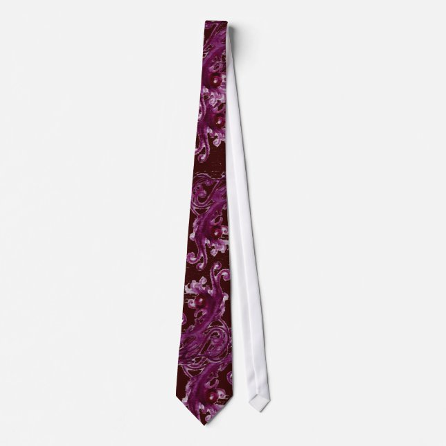 MAGIC BERRIES Fantasy Floral Swirls Tie (Front)