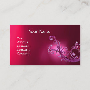 MAGIC BERRIES MONOGRAM GEM ruby pink Business Card
