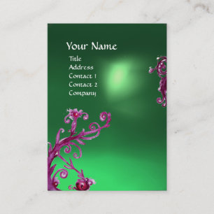 MAGIC BERRIES MONOGRAM green jade Business Card