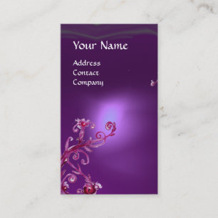 MAGIC BERRIES MONOGRAM purple Business Card