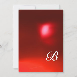 MAGIC BERRIES,MONOGRAM red ruby Invitation