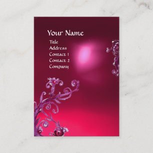 MAGIC BERRIES MONOGRAM ruby pink Business Card