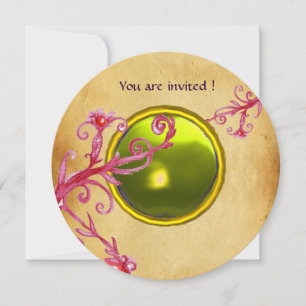 MAGIC BERRIES PARCHEMENT GEM yellow topaz Invitation