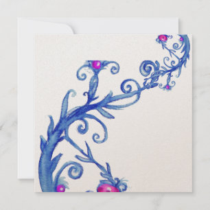 MAGIC BERRIES, purple white metallic  gold Invitation