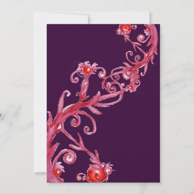 MAGIC BERRIES, red purple Invitation (Front)