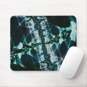 Magic Blue and Green Fractal Art Mouse Mat
