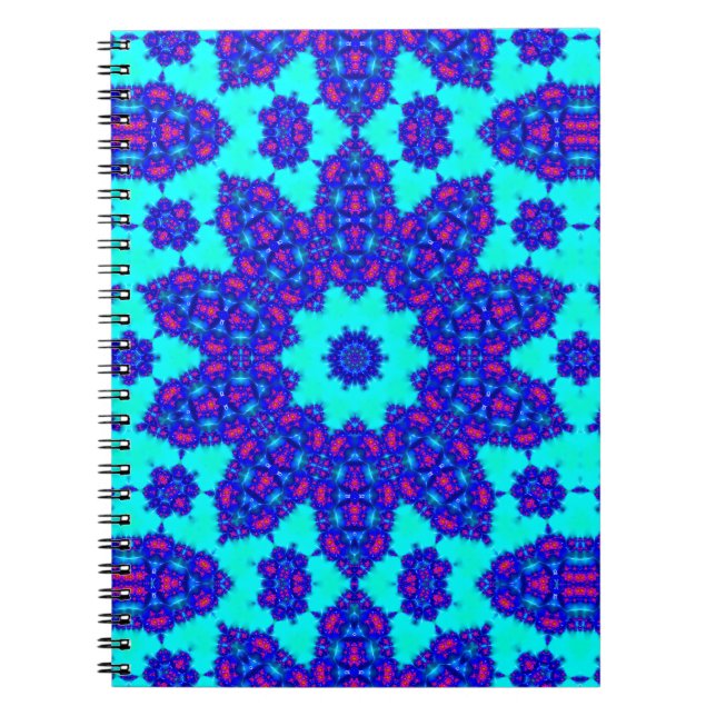Magic Blue kaleidoscope flourished  Notebook (Front)