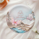 Magic Boho Storybook  Baby Shower Paper Plate<br><div class="desc">Add a touch of literary magic to your baby shower with our Storybook New Chapter Baby Shower Paper Plates. Designed with a charming storybook theme, these plates feature stacked books, elegant watercolor accents, and whimsical typography that celebrates the start of your little one’s new chapter. Perfect for serving cake, snacks,...</div>