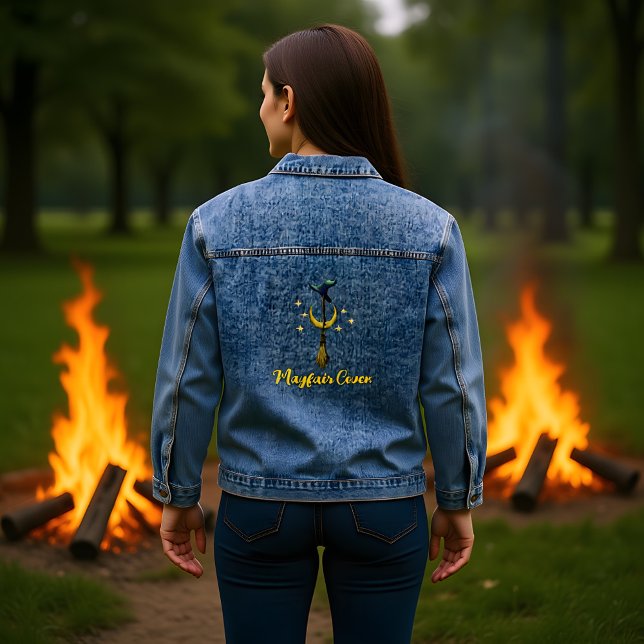 Magic Broom Moon and Hat Denim Jacket (Creator Uploaded)