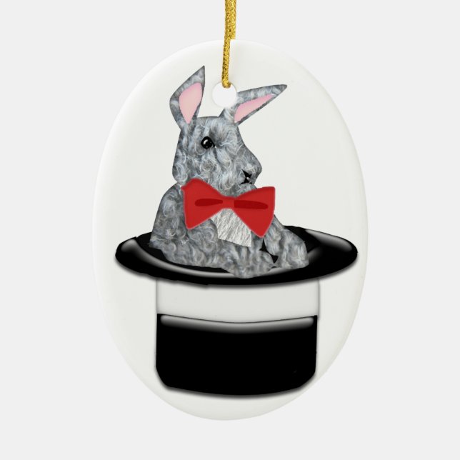 Magic Bunny Ceramic Tree Decoration (Front)