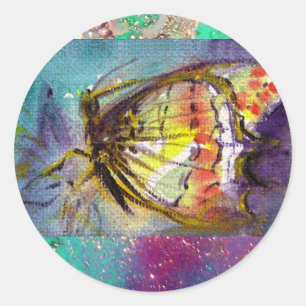 MAGIC BUTTERFLY CLASSIC ROUND STICKER