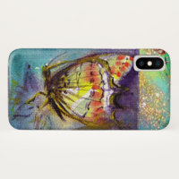 MAGIC BUTTERFLY IN BLUE GOLD SPARKLES