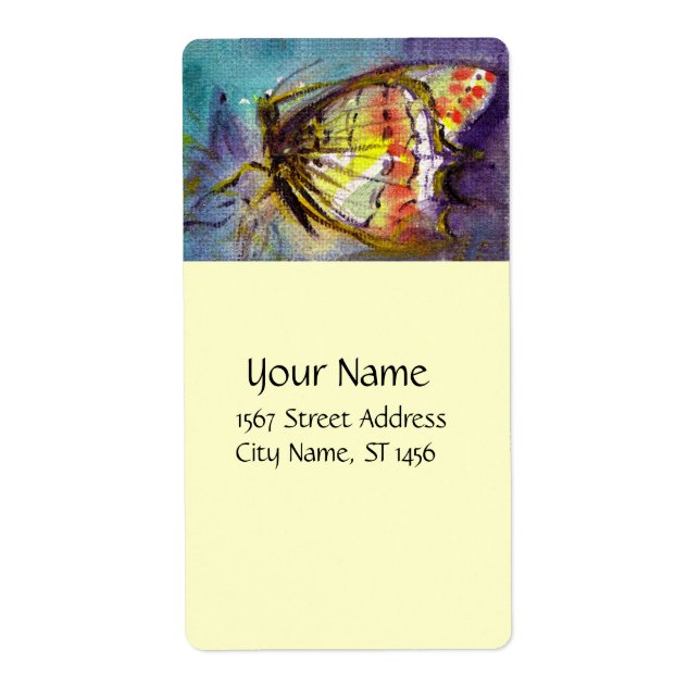 MAGIC BUTTERFLY IN BLUE Ivory (Front)