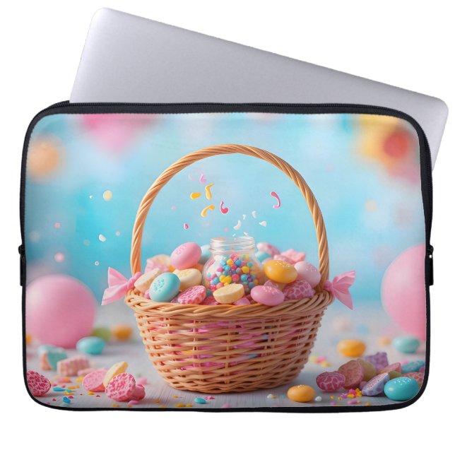 Magic Candy Basket Laptop Sleeve (Front)