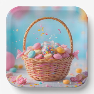 Magic Candy Basket Paper Plate