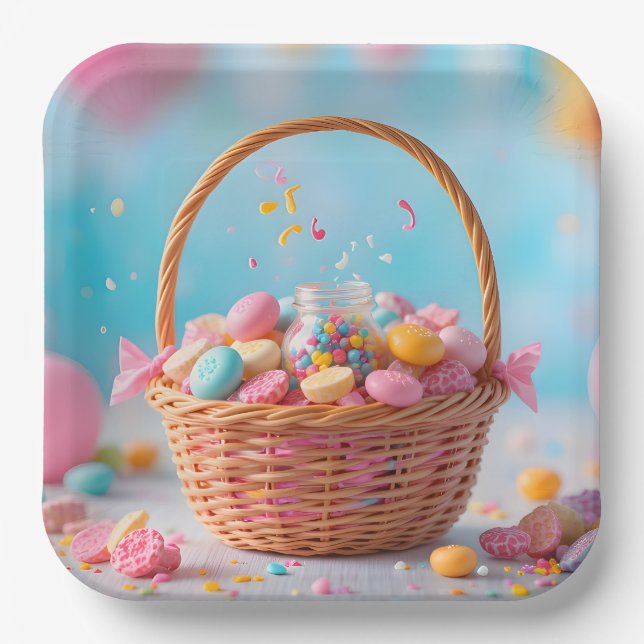 Magic Candy Basket Paper Plate (Front)