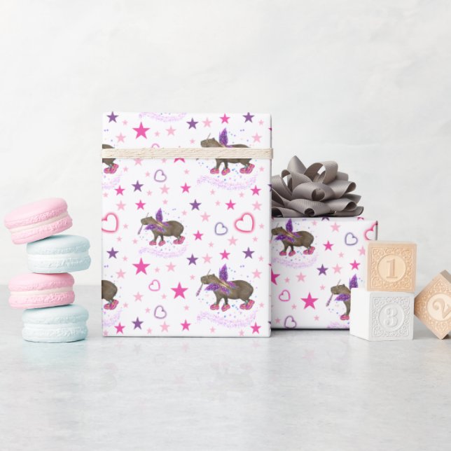 Magic capyfairy wrapping paper (Baby Shower)