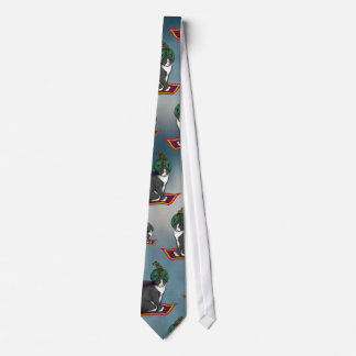 Magic Carpet Cat, patterned tie