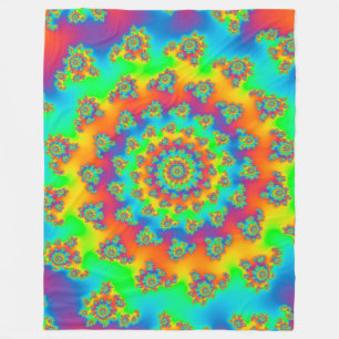 Magic Carpet Vortex Fractal Fleece Blanket