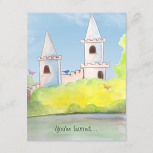 Magic Castle Watercolor Party Invitation