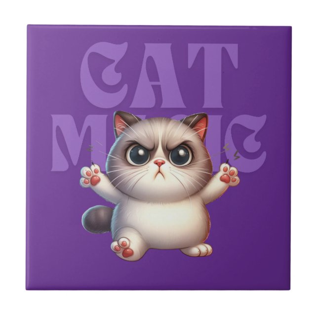 Magic Cat Ceramic Tile (Front)