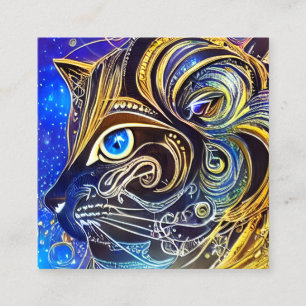 Magic Cat Square Business Card