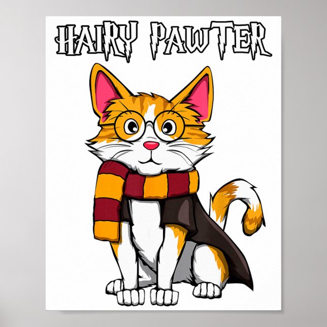 Magic Cat With Gles , Funny Pawter Funny  Poster (Front)