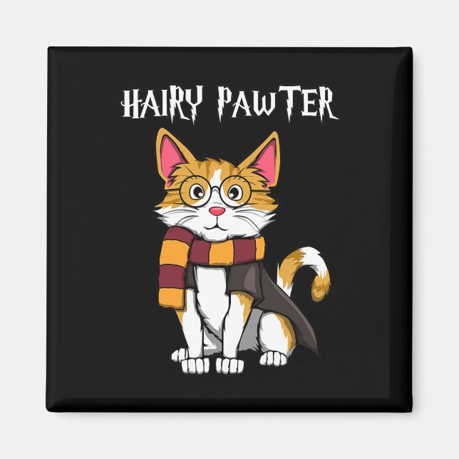 Magic Cat With Gles Wich Cat  Magnet (Front)