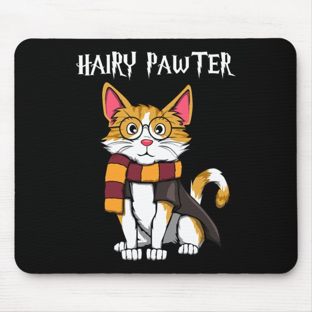 Magic Cat With Gles Wich Cat  Mouse Mat (Front)