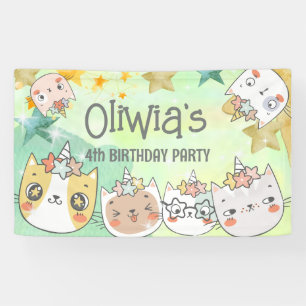 Magic caticorn birthday Banner