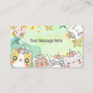 Magic caticorn birthday Enclosure Card