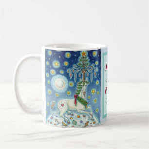 MAGIC CHRISTMAS UNICORN, HOLIDAY HORSE CLASSIC MUG