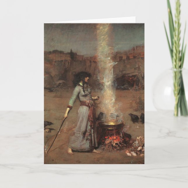 Magic Circle, J.W. Waterhouse, 1886 Card (Front)