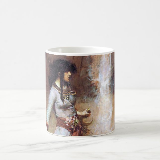 Magic Circle, John William Waterhouse Coffee Mug (Center)