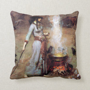 Magic Circle, John William Waterhouse Cushion
