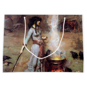 Magic Circle, John William Waterhouse Large Gift Bag